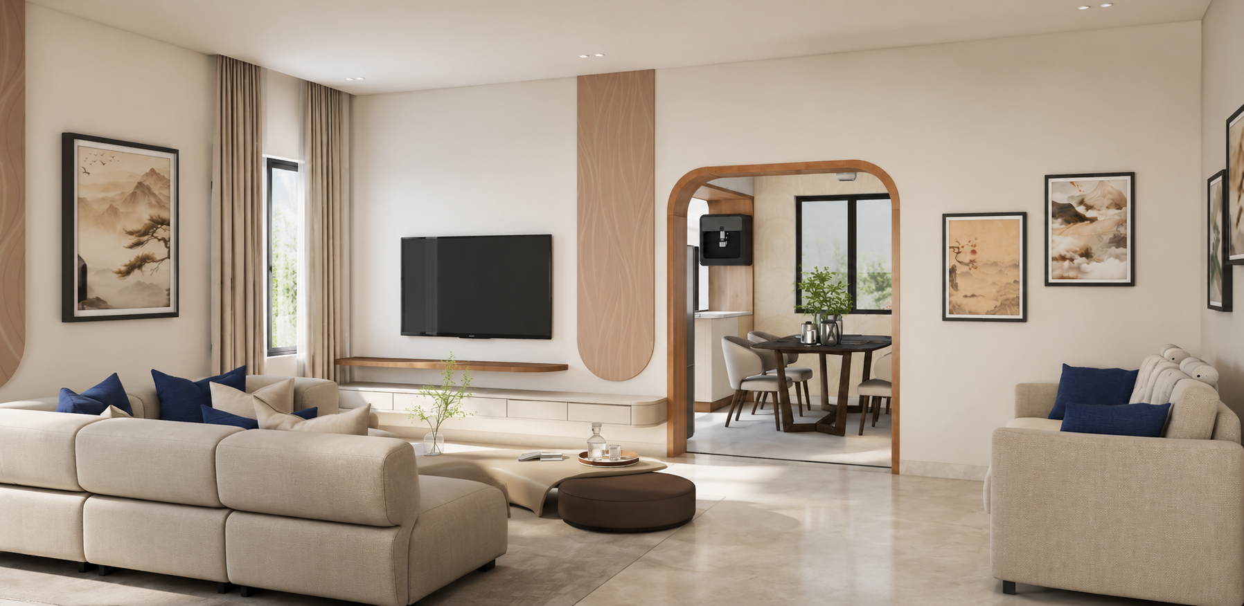 THE SERENE RESIDENCE — Warm Minimalist Villa, Koppal