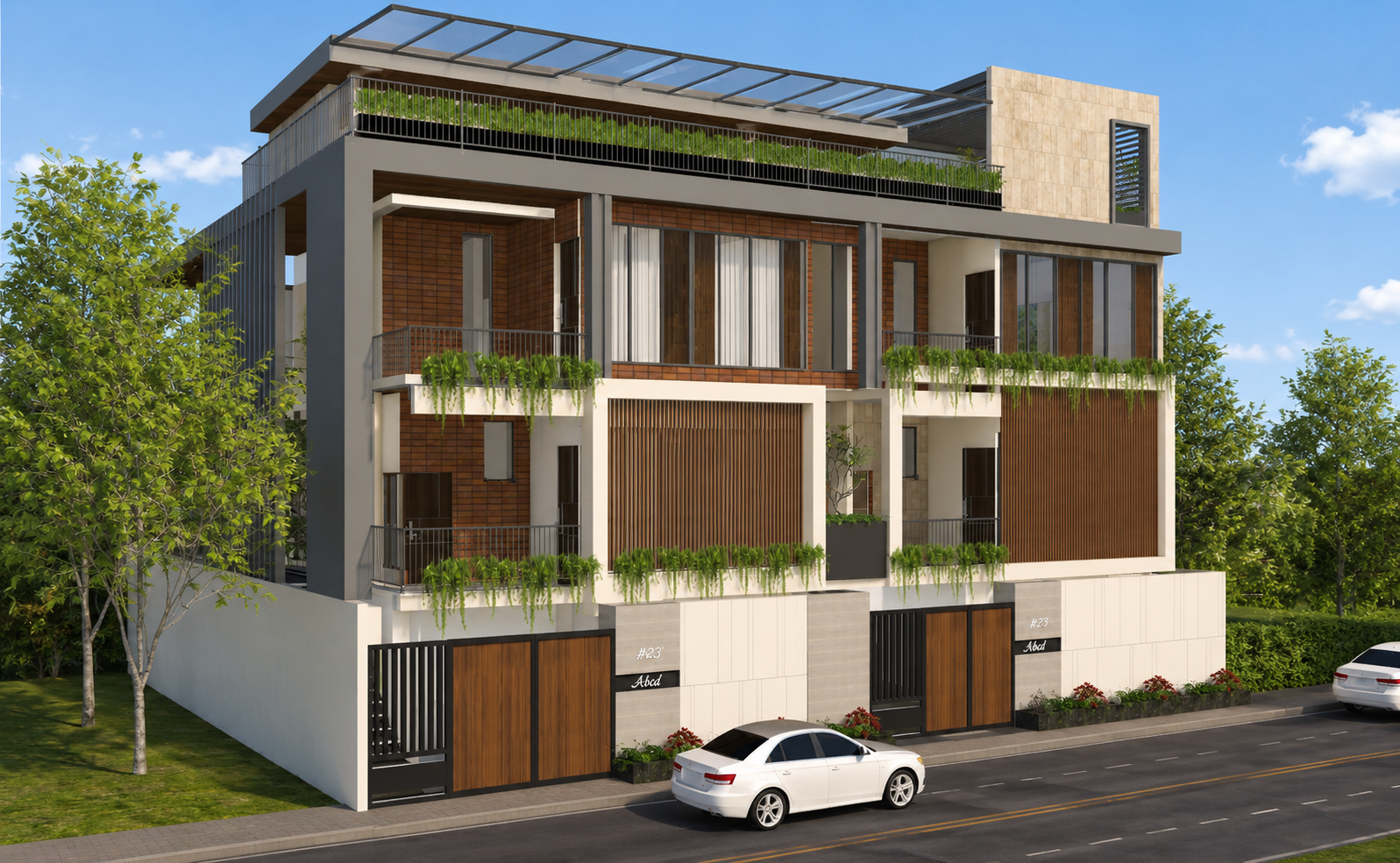 THE SYMMETRY RESIDENCE – Upper Level Glazing & Screen Framing