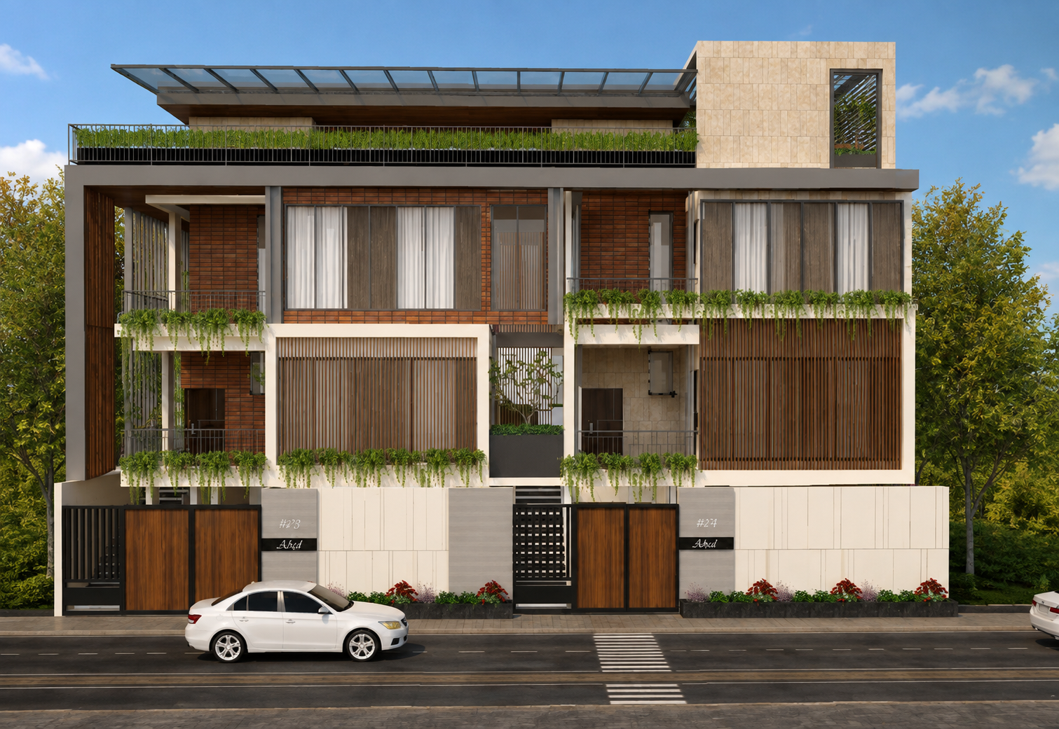 THE SYMMETRY RESIDENCE – Architectural Streetscape View
